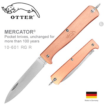 【史瓦特】OTTER Mercator折刀-紅銅握柄/小(10-601 RG R) / 建議售價 : 2550.
