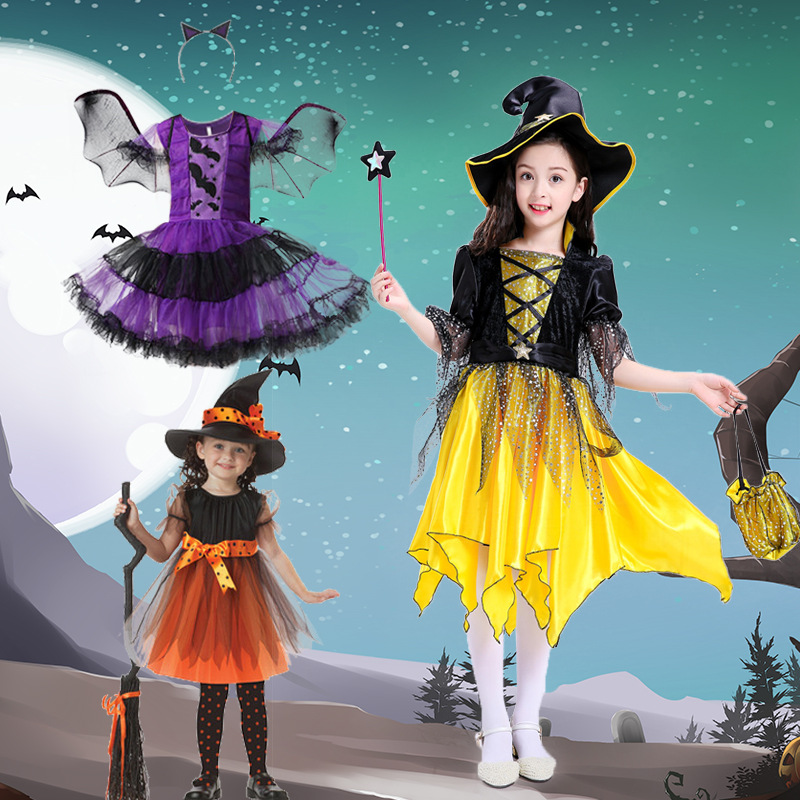萬聖節 兒童服飾cosplay  造型服飾 角色扮演  2021萬聖節 服裝兒童 cosplay童裝 巫婆
