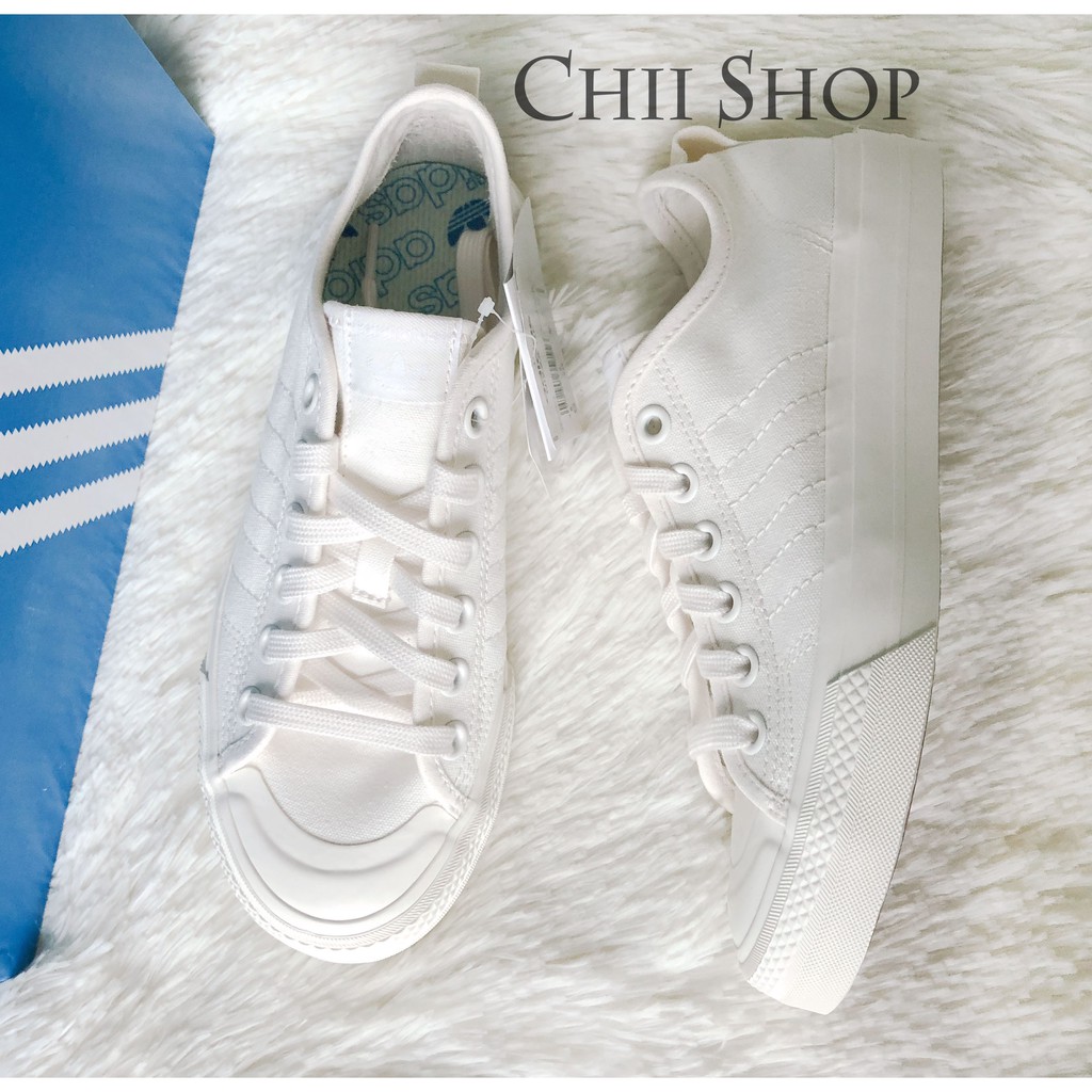 CHII】韓國代購adidas Nizza RF 米白帆布鞋米色白色縫線F34945 | 蝦皮購物