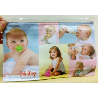 Nuby雙面可愛baby圖 防水夾鍊袋 尿布袋 收納袋