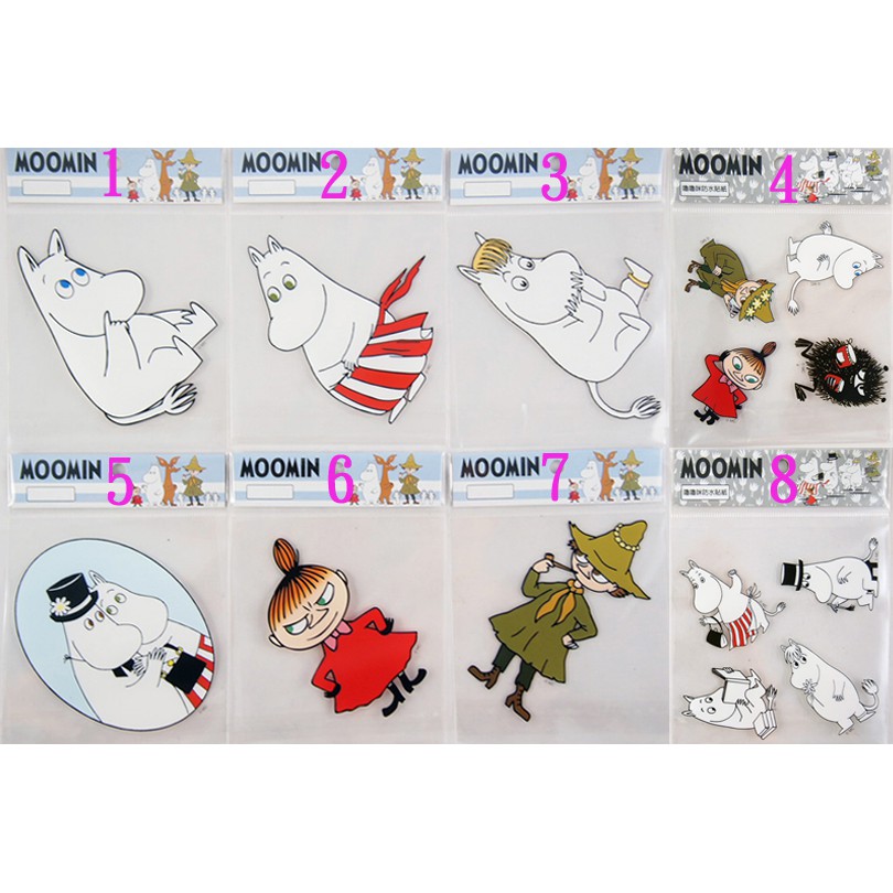 MOOMIN 嚕嚕米 可兒 荷馬 小不點阿金 貼紙 壁貼 玻璃貼 防水貼紙 安全帽 機車貼紙 筆電貼紙 汽車貼紙 裝飾貼