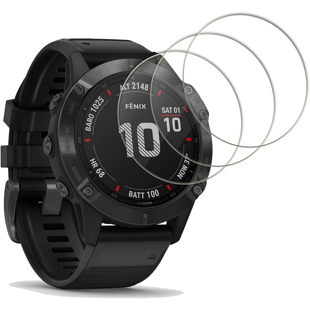 1/3 片鋼化玻璃膜適用於 Garmin Fenix 6 軟膜防塵手錶配件適用於 Garmin 手錶屏幕保護膜全新