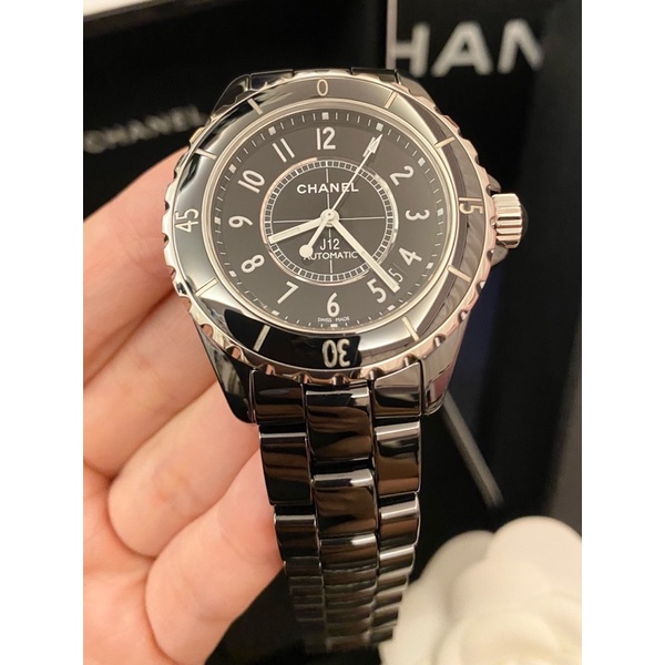保證專櫃真品 附真品證明❤️95成新 Chanel 香奈兒 J12 38mm ❤️黑色自動機械腕錶 ❤️