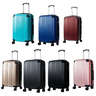 ~雪黛屋~TRAVELINES 28吋行李箱ABS可加大容量固定密鎖硬殼箱360度旋轉耐摔磨損檢測透過箱體鋁合金W579