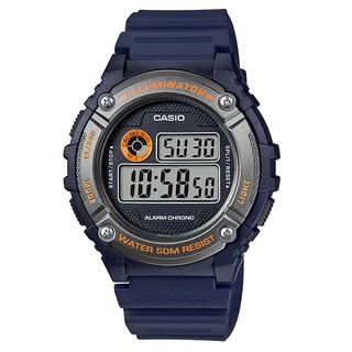 附發票 臺灣卡西歐公司貨【時間光廊】CASIO 卡西歐 防水/秒計時碼表/LED照明 學生錶/當兵 W-216H-2B