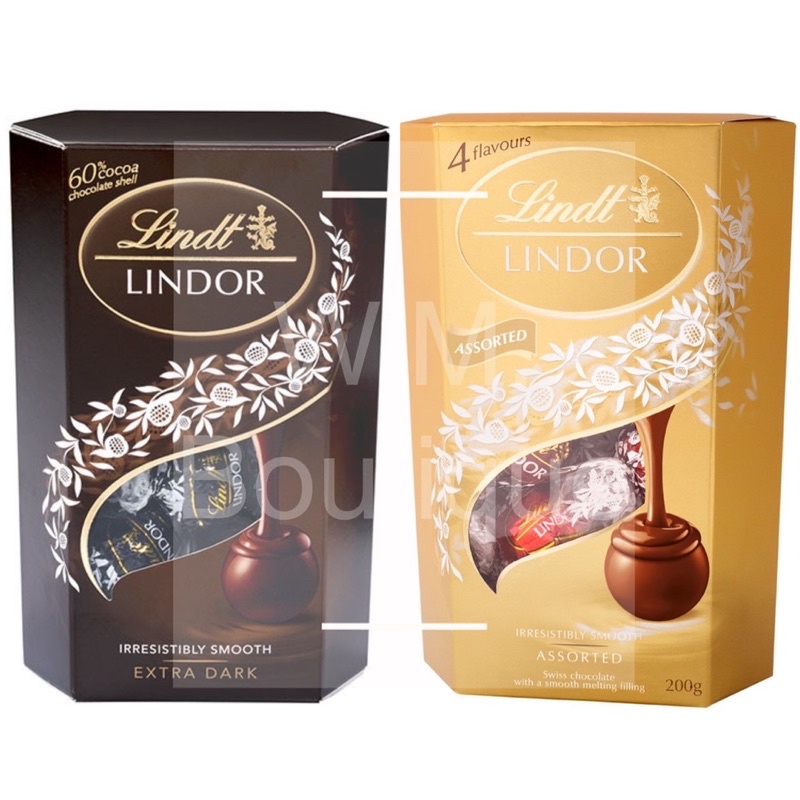 瑞士蓮 Lindor 夾餡60%黑巧克力 夾餡綜合巧克力16入(200g) 夾餡 黑巧克力 綜合 巧克力