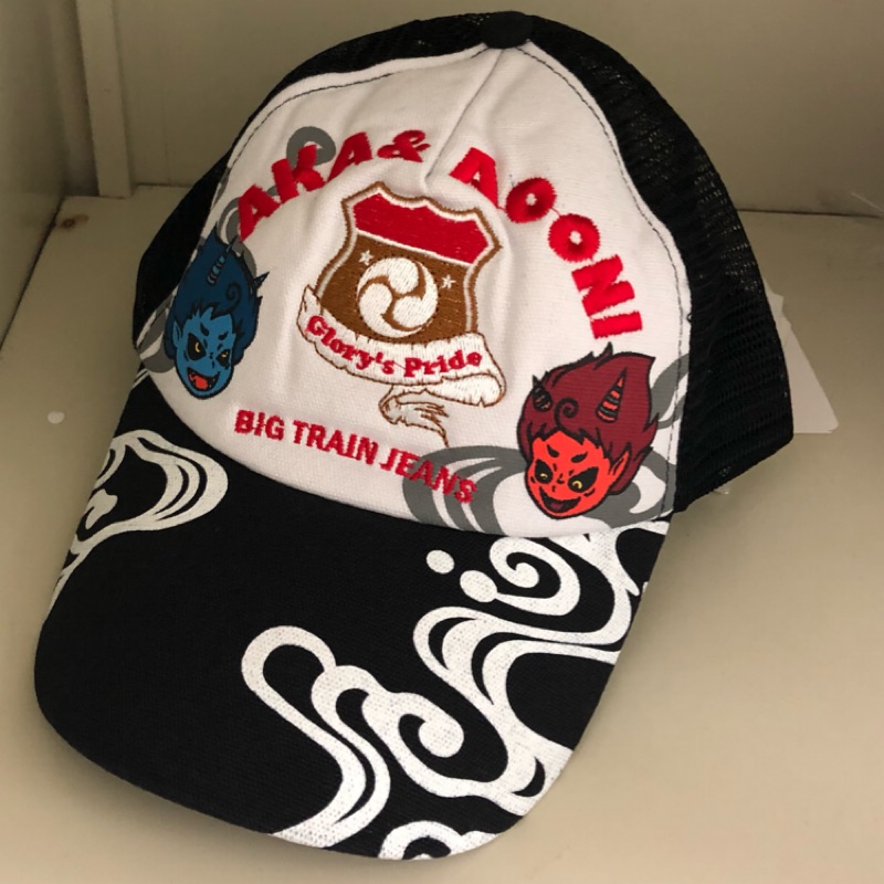 BIG TRAIN 赤青波紋帽子