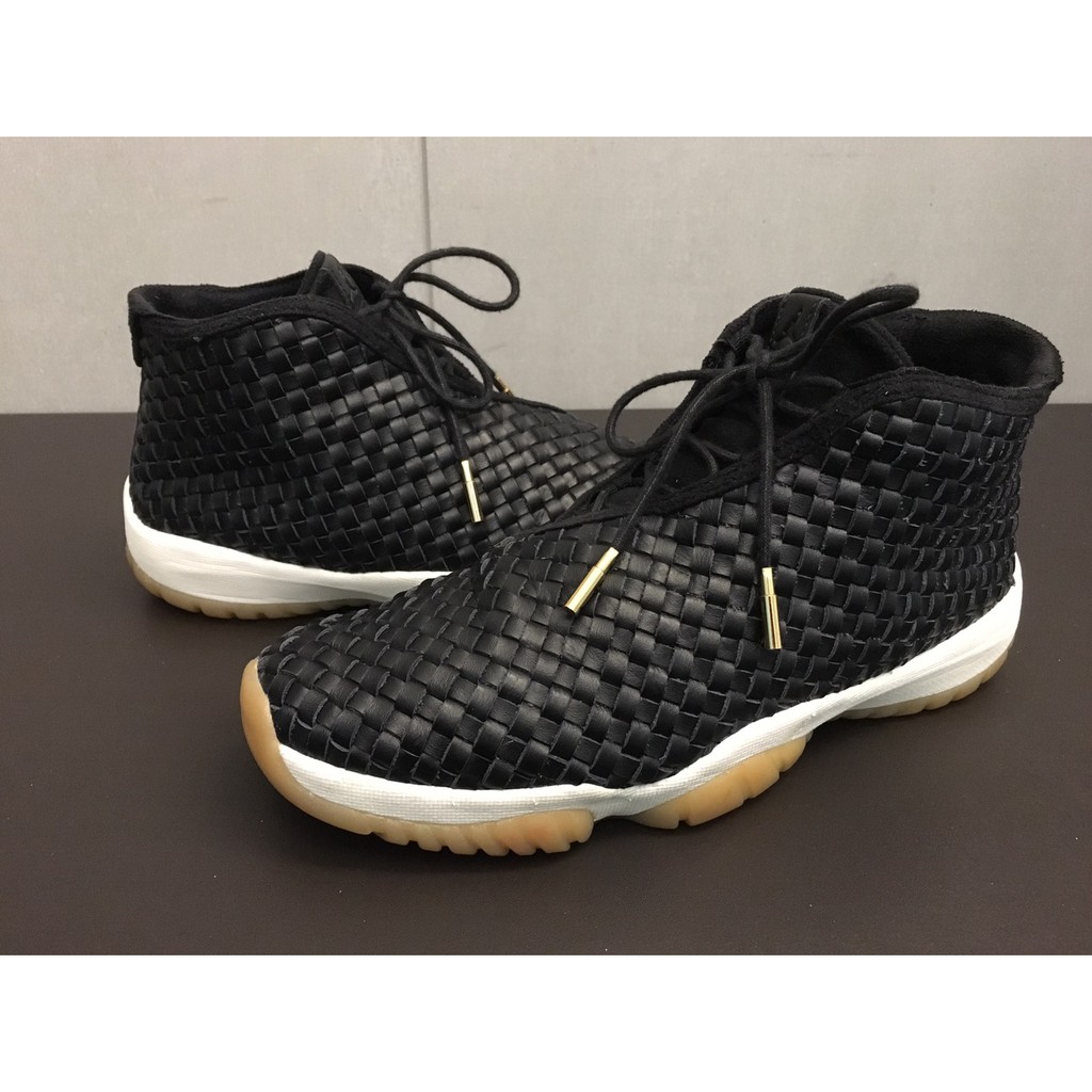 賣場唯一 經典編織 二手美品 Nike Air Jordan Future Premium 黑皮革 編織 黑白