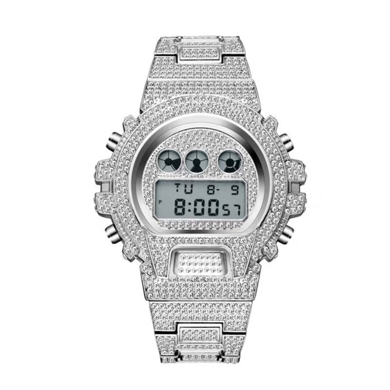 「MW」這不是 G-Shock 嘻哈 鑲鑽 電子錶