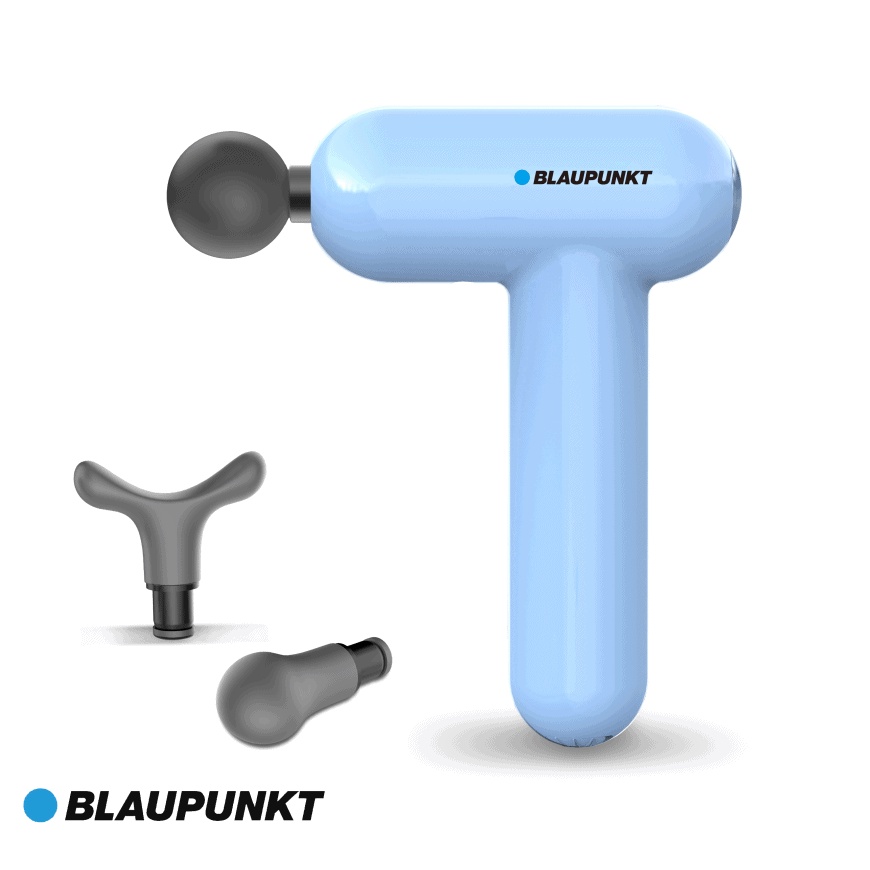 【免運-台灣現貨】德國【BLAUPUNKT】藍寶mini USB隨身筋膜震動按摩槍_貝殼藍 (BPB-M07HU)