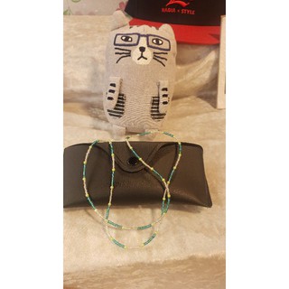 日本膠珠手工串繩眼鏡鏈繩，口罩繩鏈