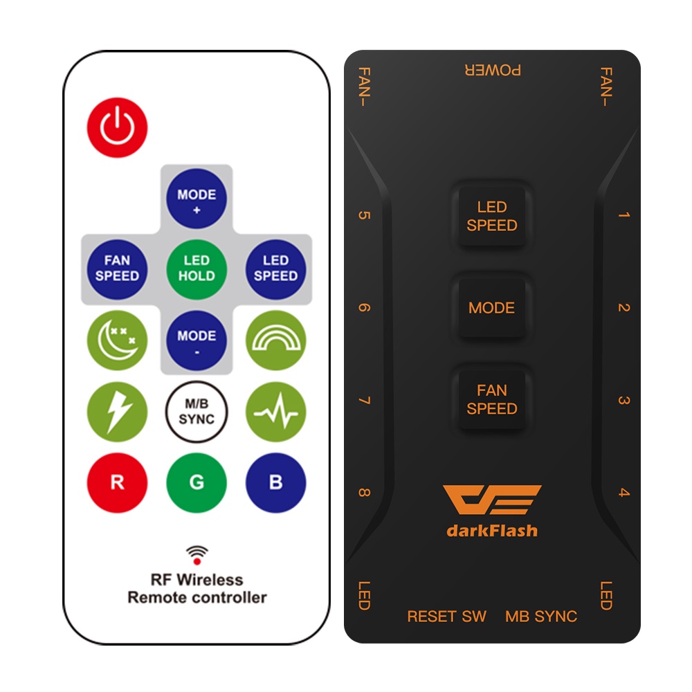 darkFlash DR12 PRO風扇控制盒+遙控器