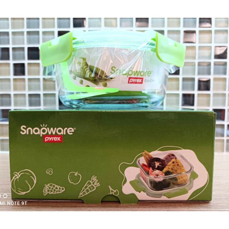《康寧密扣》 Snapware 圓形耐熱玻璃保鮮盒 綠色 660ml 全新有外箱