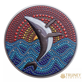 【TRUNEY貴金屬】2021點點藝術系列 - 鯨魚紀念性銀幣