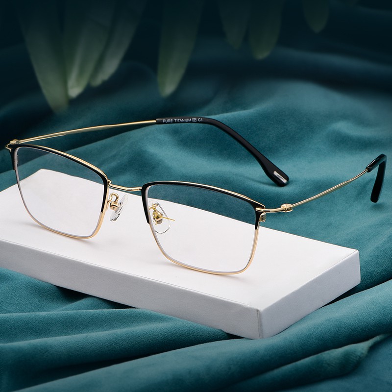 超輕純鈦近視眼鏡復古方框眼鏡架全框眼鏡框商務近視眼鏡文藝男女