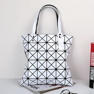 經典幾何菱格托特包方塊拼接摺疊百變時尚鐳射側背包手提包女潮