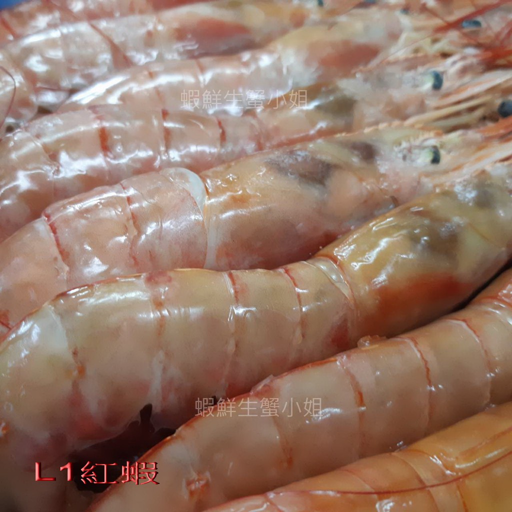 【海鮮7-11】紅蝦L1 / 2K  約20-40隻/盒🚩肉質鮮甜、Q彈無腥味。**每盒900元**