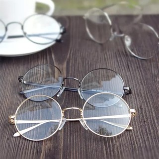 現貨-韓國ulzzang復古眼鏡框女小圓框眼鏡個性眼鏡架男潮圓形超輕平光鏡 63