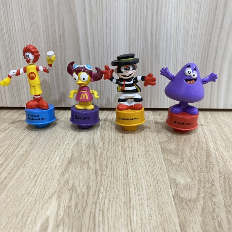 2003年麥當勞四小福澳洲版玩具四款一套麥當勞叔叔奶昔大哥大鳥姊姊漢堡神偷