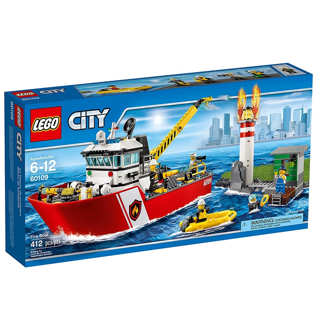 LEGO 樂高 Town Fire Boat 60109 City 城市系列 fireboat 消防船