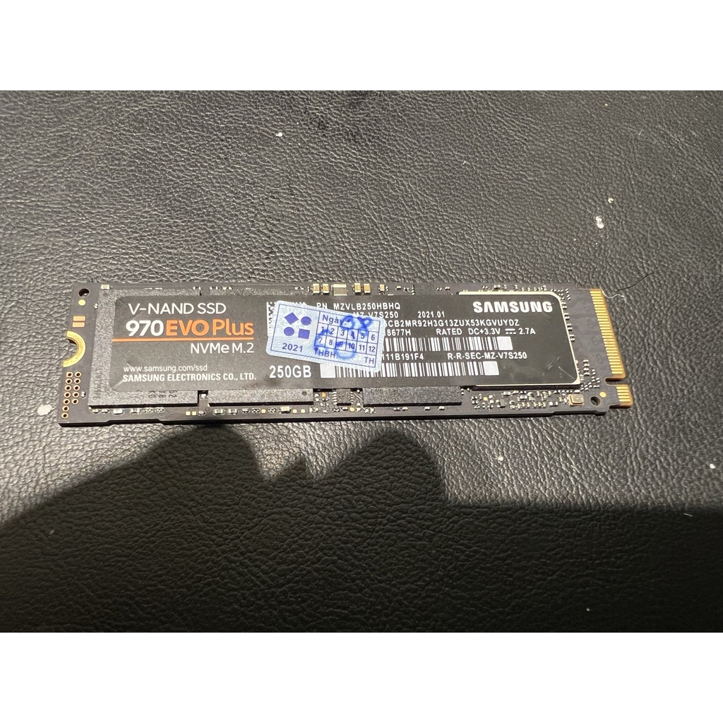 SAMSUNG 三星 970 EVO Plus 250G M.2 PCIe SSD 二手硬碟 5年保 固態硬碟