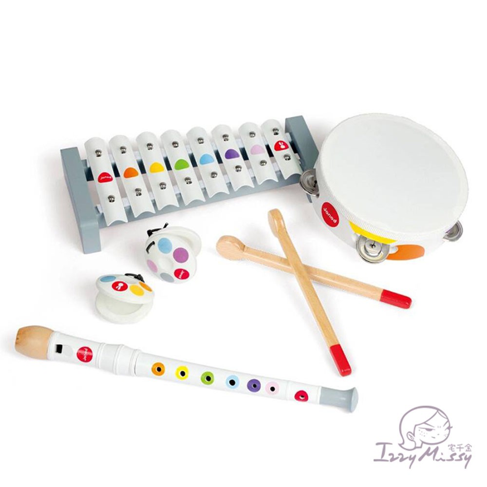法國Janod-音樂好好玩-樂器四件組  幼兒玩具 兒童玩具 兒童音樂 音樂玩具【台灣現貨】