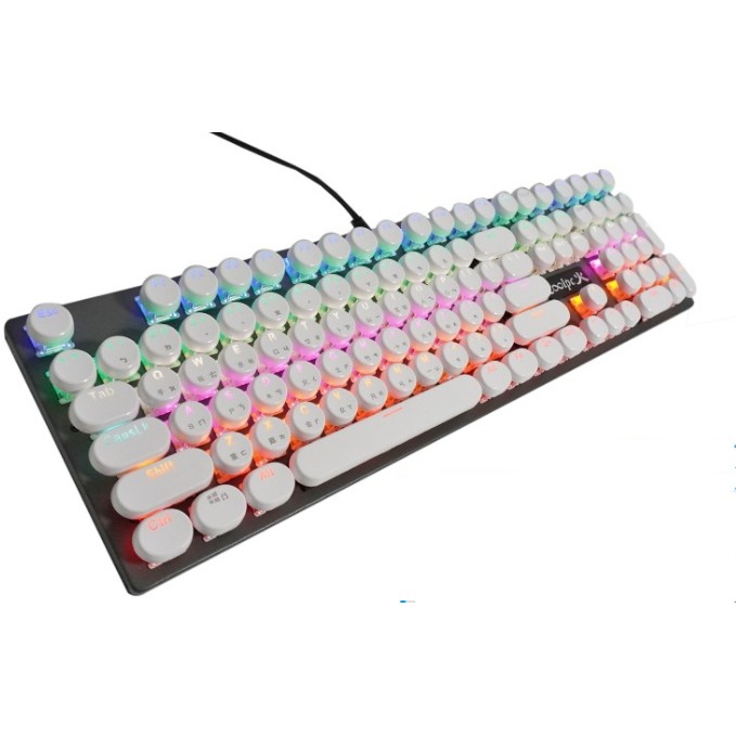 [全新品]【火】coolpc 白色打字機鍵帽機械式鍵盤 紅軸 礦渣