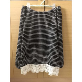 50% FIFTY PERCENT 格紋蕾絲雕花一字領上衣（yabbi, rika, kashin, kiki）
