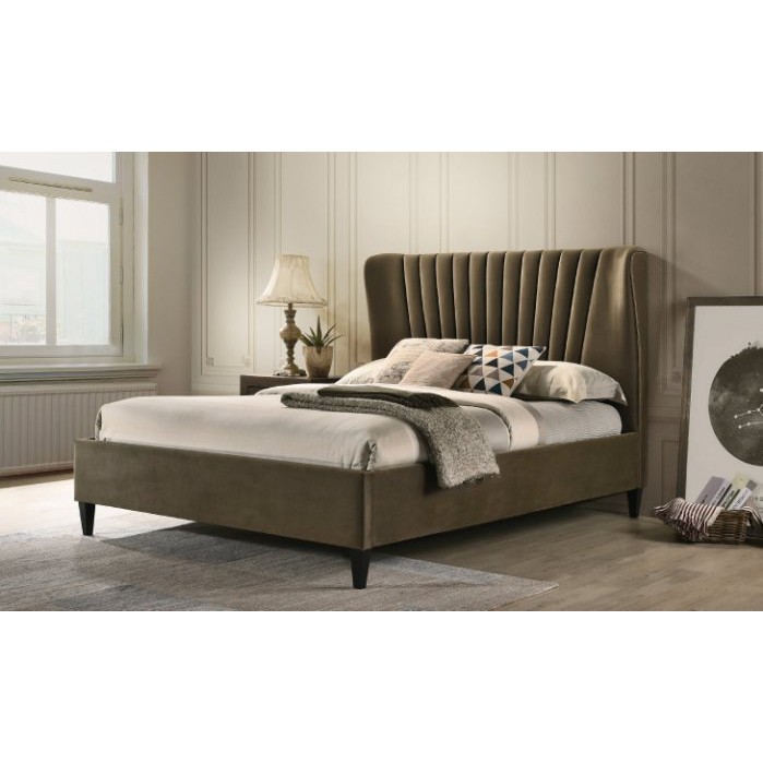 F22 081曼特寧 設計師款棕布5尺雙人床架 另有6尺床 雙人床雙人床台 蝦皮購物