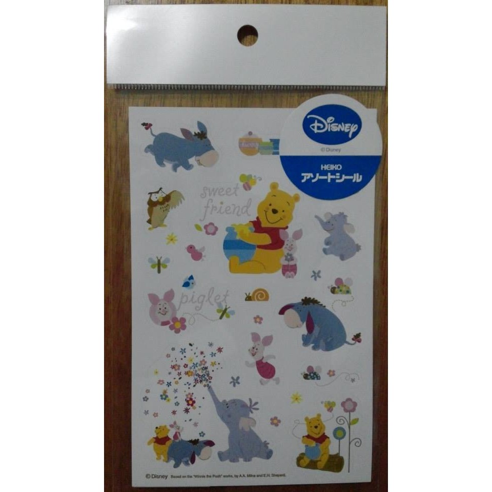 【貼紙】日本原裝 Disney Store 貼紙 小熊維尼 1入裝 手帳貼紙 MEMO貼紙 迪士尼 維尼