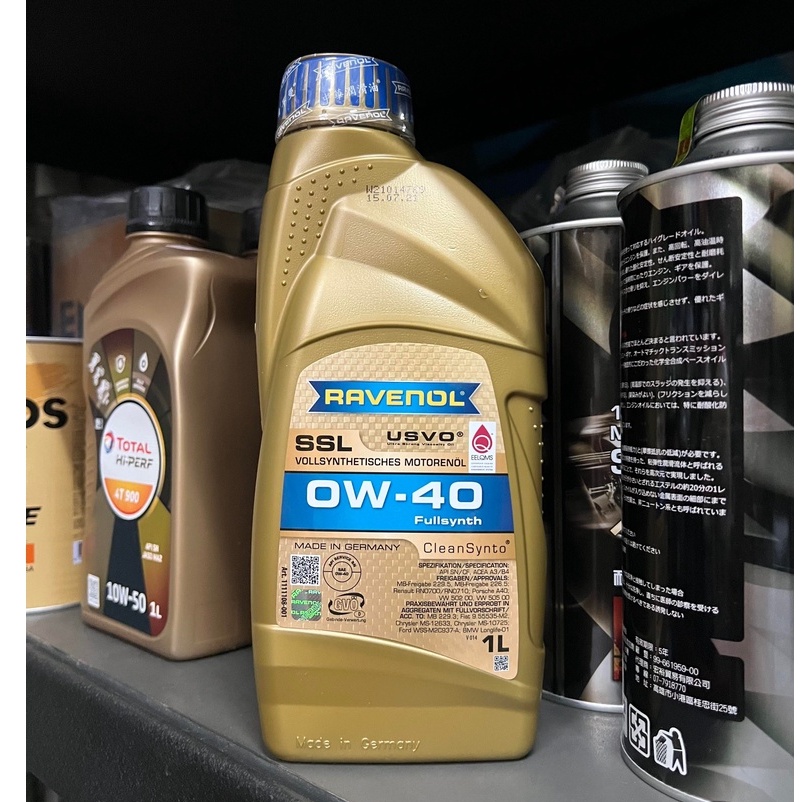 建議售價【油品味】公司貨 RAVENOL SSL 0W40 0w-40 全合成機油