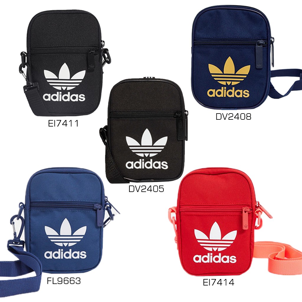 Adidas Originals TREFOIL BAG 黑白 深藍 側背 包 小包 三葉草 腰包【高冠國際】