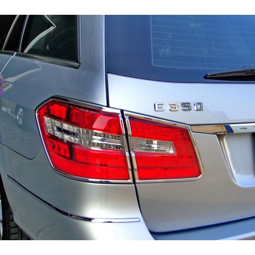 圓夢工廠 Benz S212 Wagon 09~13 E200 E220 E250 E300 鍍鉻銀 車燈框飾貼 後燈框