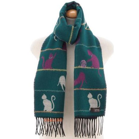 日本 保溫 保暖貓眯 圍巾 脖圍 法國圍巾  可當 披肩 法國製現貨出清價粉綠