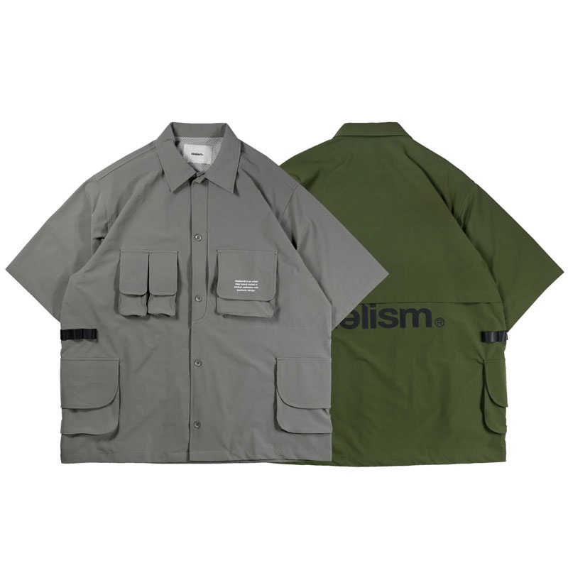 IDEALISM ID22026 OUTDOOR SHIRT 戶外機能 多口袋 短袖襯衫 (二色) 化學原宿