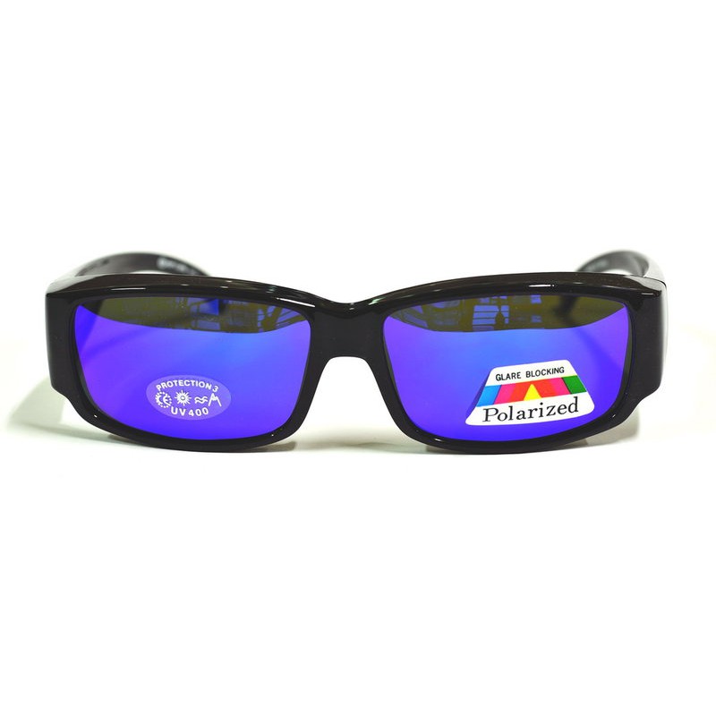 e視網眼鏡  WPM9419-亮黑框  強化偏光水銀太陽眼鏡(可內戴近視眼鏡或老花眼鏡 )檢驗合格