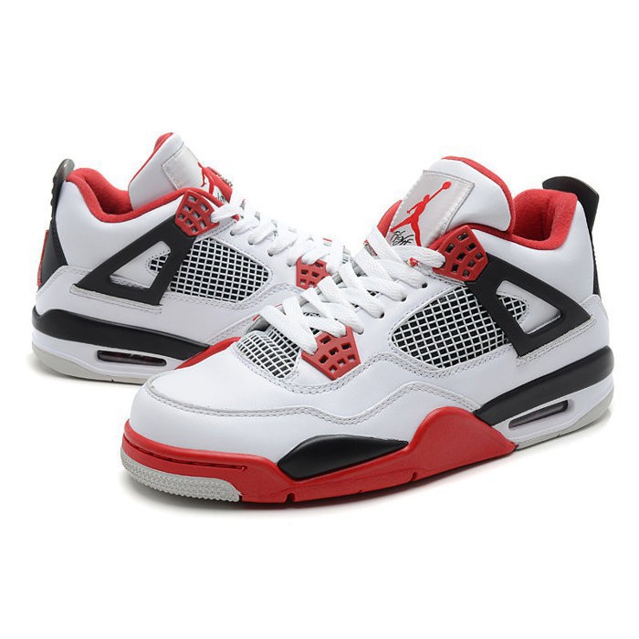 jordan 4s red black and white