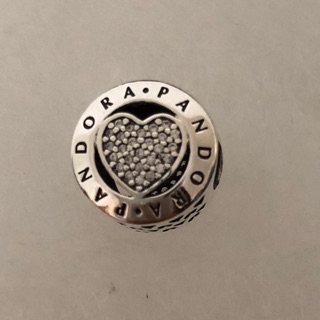 Pandora 潘朵拉 愛心鋯石純銀墜飾串珠✨現貨✨