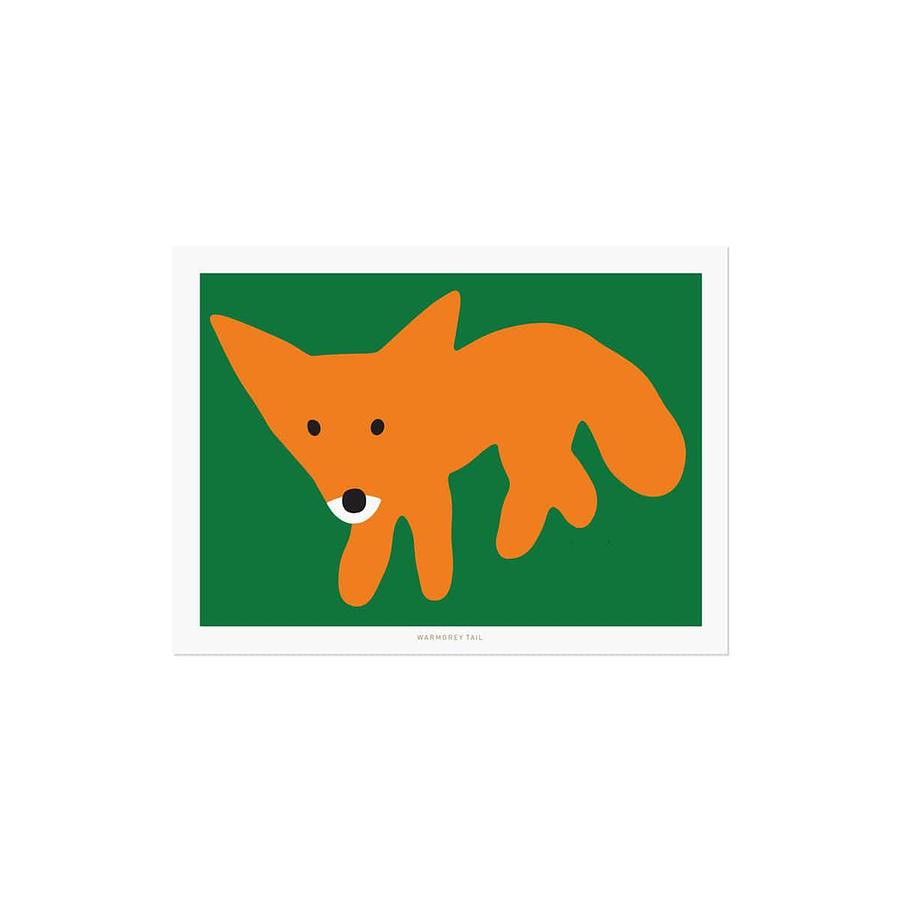 WARMGREY TAIL Postcard/ Red Fox/ Green eslite誠品