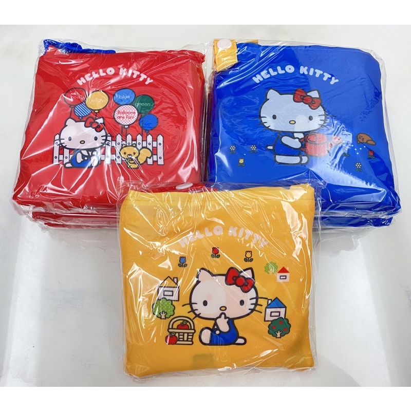 全新~全聯x Hello Kitty萬用春捲袋／購物袋🛍️(熱情紅、沈穩藍、亮麗黃)