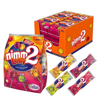 草Ba德國代購 nimm2 Lolly 德國原裝 綜合果汁棒棒糖 20支