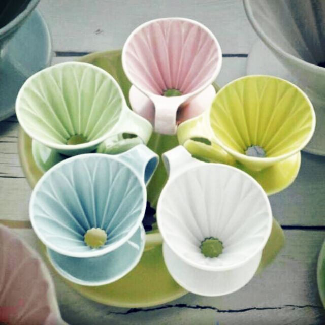 日本三洋有田燒花瓣陶瓷濾杯