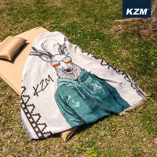 【綠色工場】🔔新品🔔KAZMI KZM 麋鹿先生萬用毯 (K21T3Z09) 美學編織 地毯、沙發巾、桌巾、披件、床罩