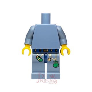 公主樂糕殿 LEGO 樂高 5614 城堡 灰袍巫師 法師 身體+腳 沙藍色 *25-03