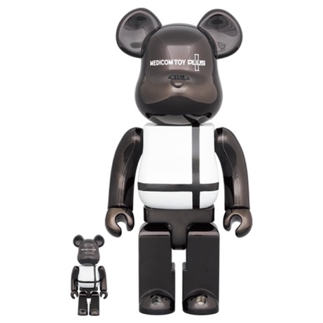 「現貨」be@rbrick 黑plus500% 黑十字庫柏力克熊