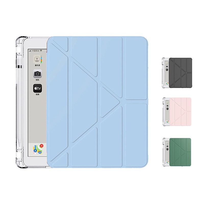 ANTIAN ipad Mini6 2021 Y折透明矽膠後殼皮套 智慧休眠喚醒平板皮套 支架保護套 蝦皮直送 現貨
