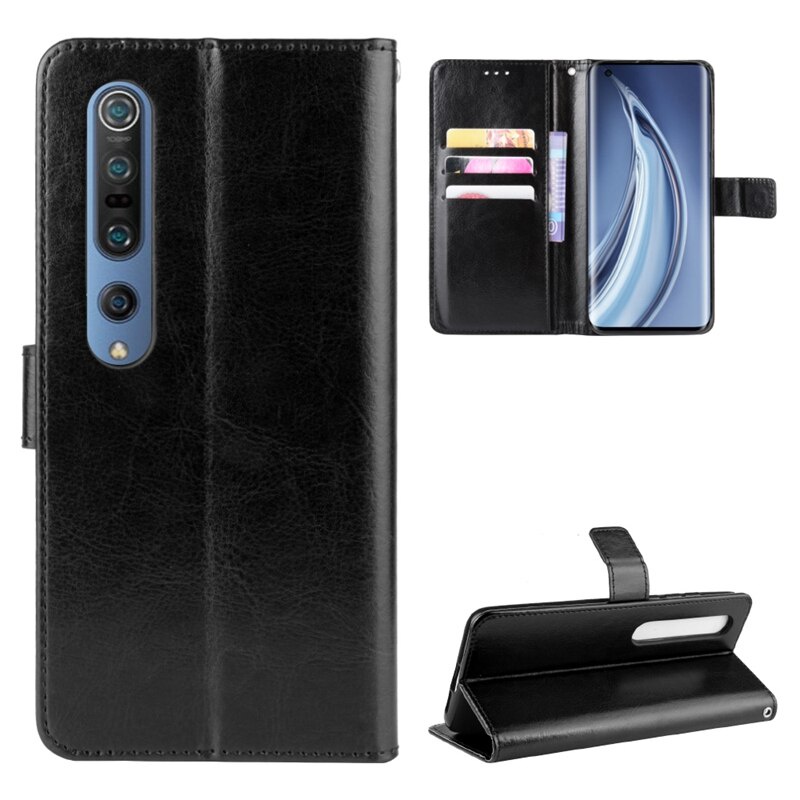 XIAOMI 適用於小米 9 10 pro 超至尊版 note 10 pro lite 錢包矽膠手機保護套的翻蓋皮套