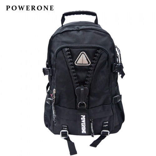 加賀皮件 POWERONE 超酷炫大拉鍊造型後背包/筆電包/電腦包 8854