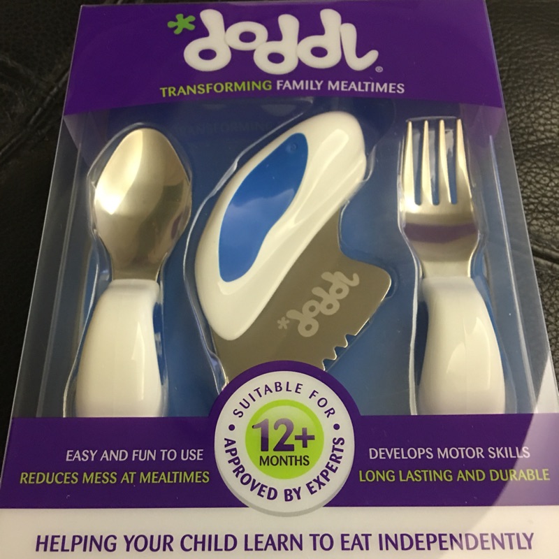 英國 doddl 兒童餐具三件組 藍色