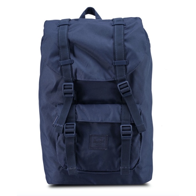 Herschel Little America 中型 深藍 藍色 輕量 帆布 大容量 尼龍 背包 包 後背包 現貨